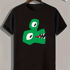 Crocodile Print Men's Graphic Tee for Summer