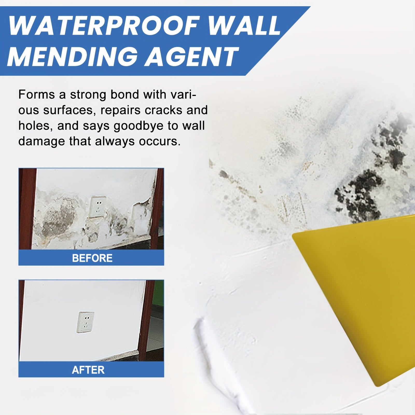 Waterproof Wall Repair Agent - Crack Repair, Moisture Proof, Stain Cover
