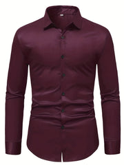 Men's Formal Button Up Shirt for Business Occasion