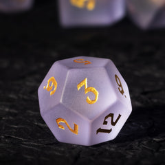 7pcs Purple Glass Gemstone Dices for Board Game