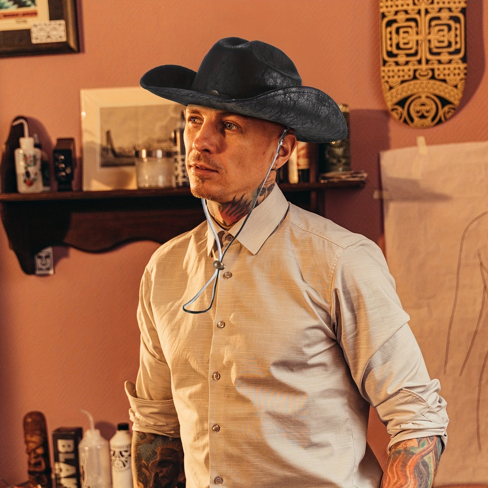 Durable Breathable Sunshade Cowboy Hat for Outdoor Activities