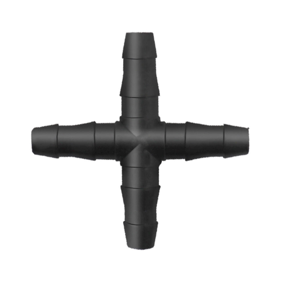 30pcs 1/4'' 4 Way Micro Hose Drip Irrigation Cross Joint Connectors