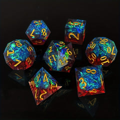 7pcs Resin Dice Set for Board Game Entertainment