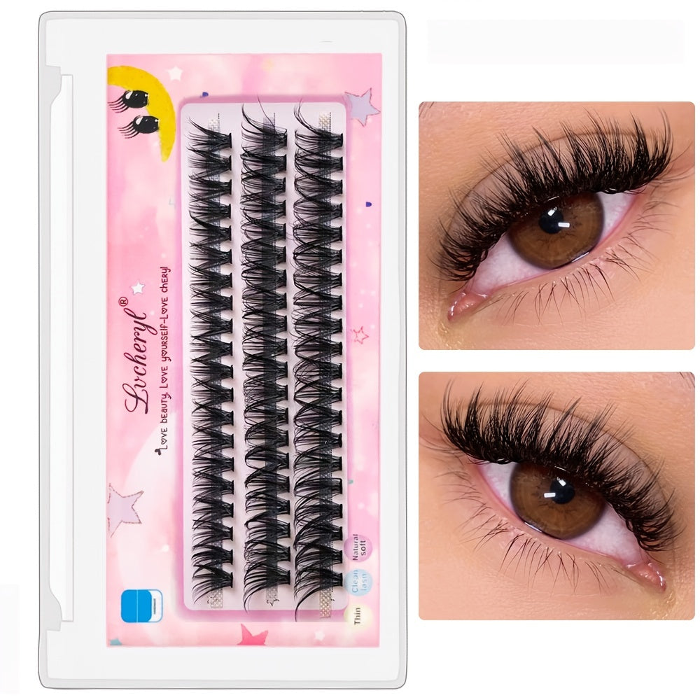 60 Clusters 40D 3 Rows Eyelashes Extention Natural Soft Faux Mink Lashes