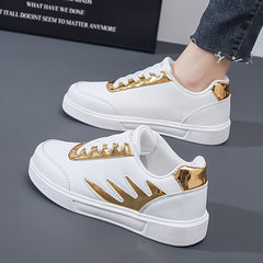 Women's Low Breathable Skate Shoes Lace-up Sneakers