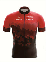YTCYCLE Men's Geometric Pattern Short Sleeve Cycling Jersey