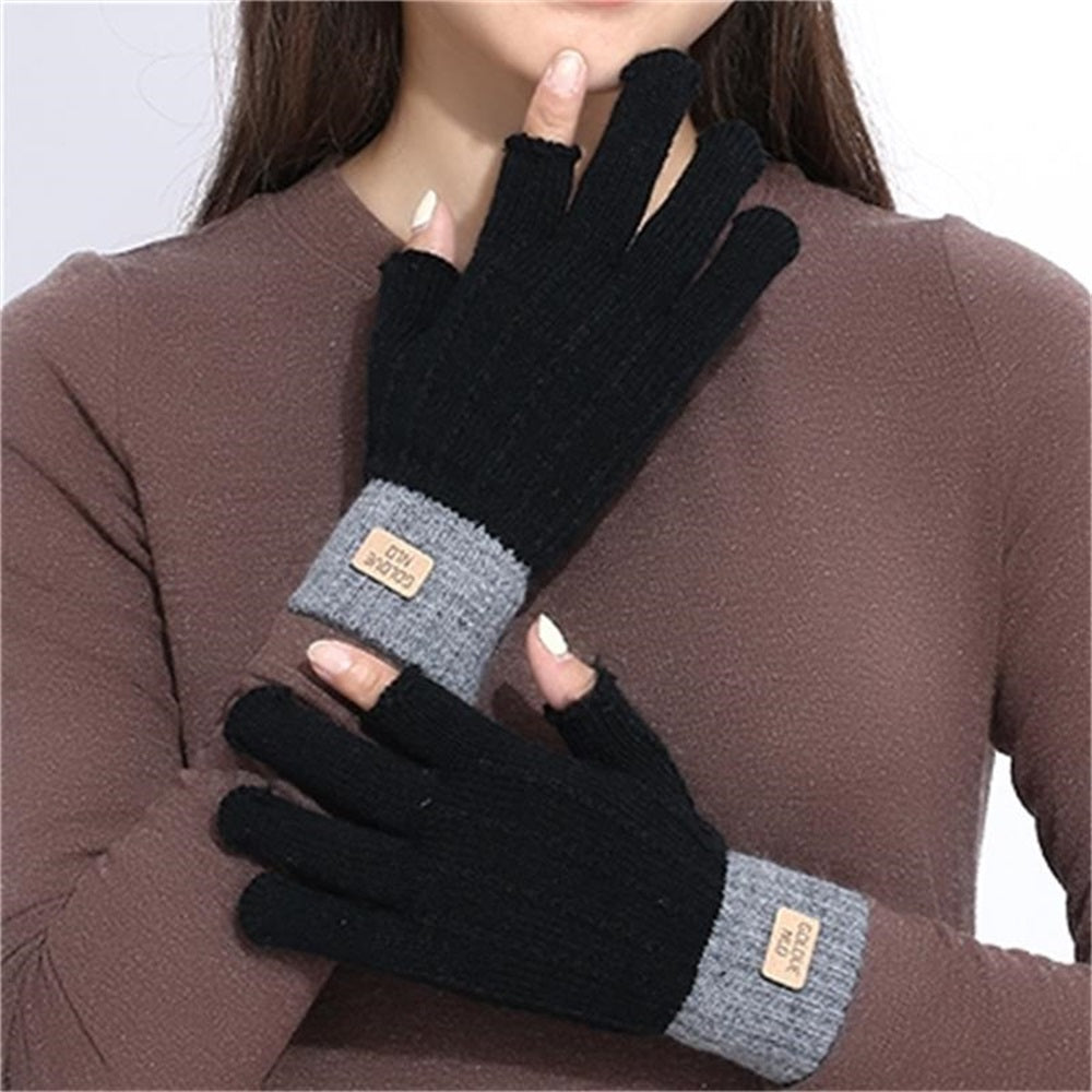 Womens Winter Touchscreen Gloves Cable Knit Warm Lined Touch Screen Texting