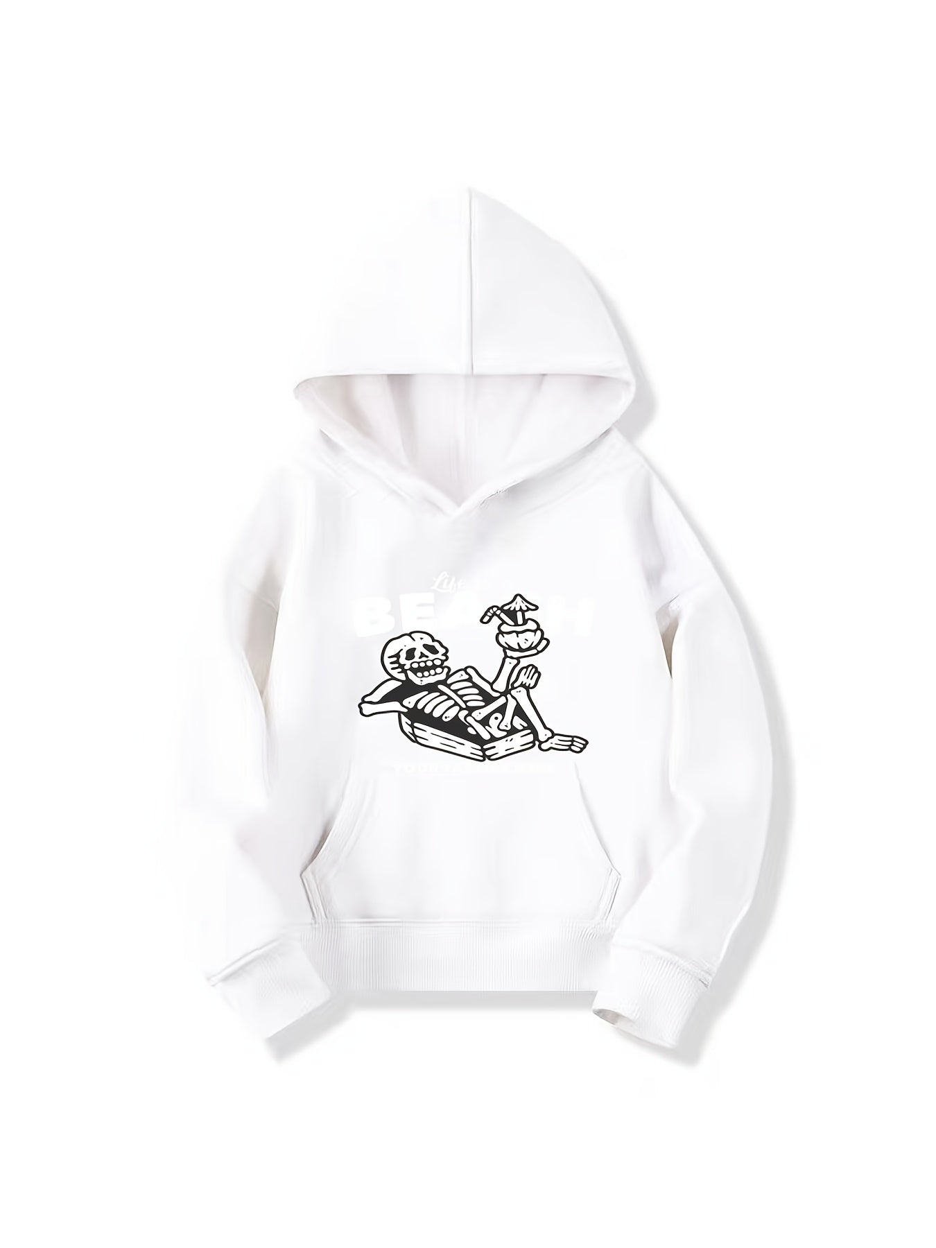 Leisure Skeleton Pattern Smart Hoodie For Girls