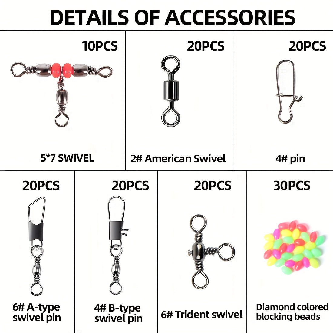 140pcs Fishing Accessories Set Sea Rock Fishing Gear