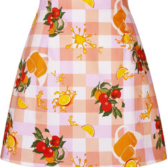 Fruit Print Zip Back Skirt Casual Skirt for Spring & Summer Women's Clothing