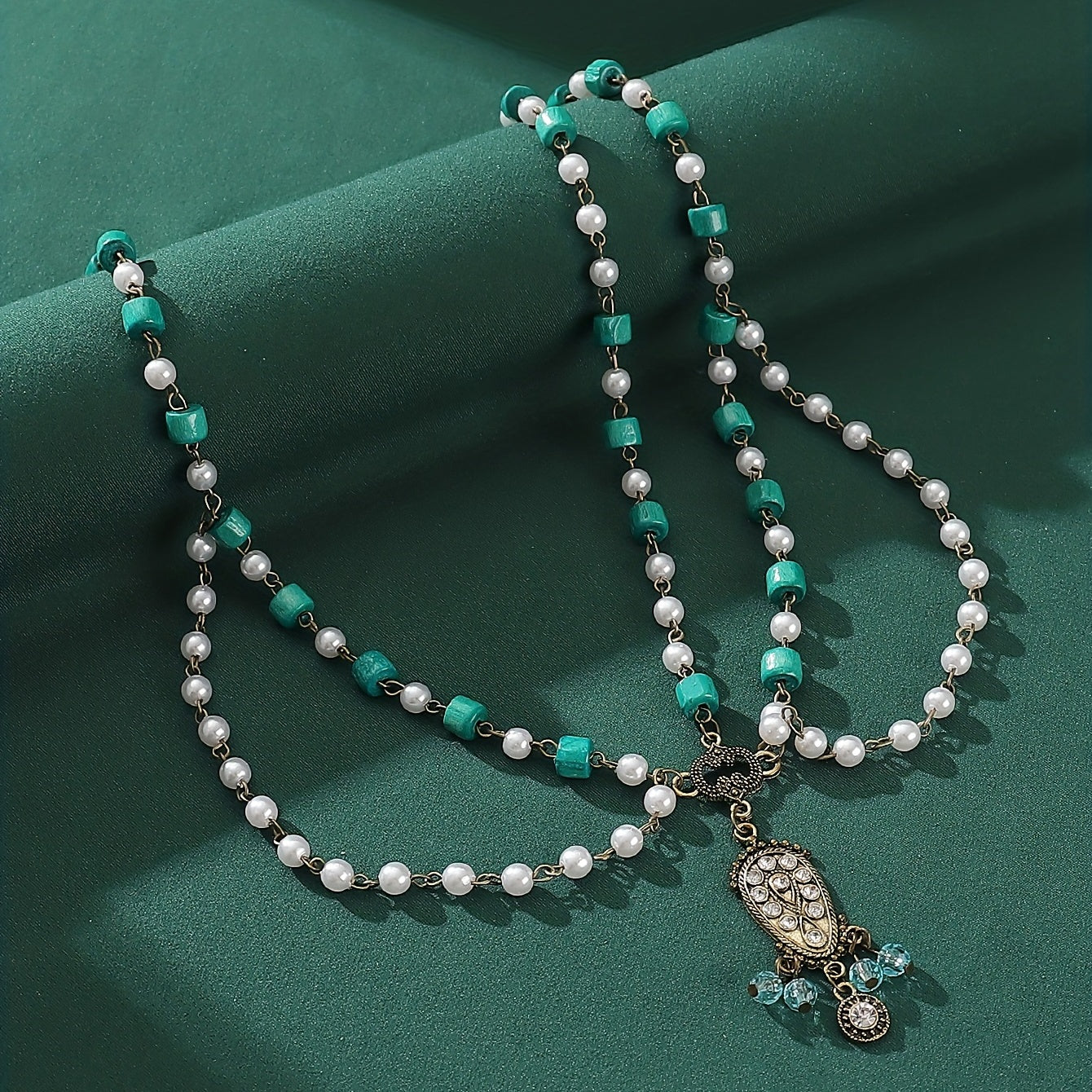 Faux Pearl Beaded Head Chain Vintage Hair Accessories