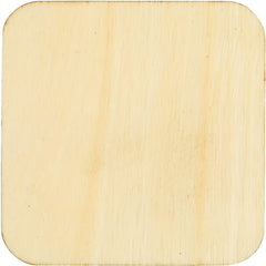 50pcs 2in Wooden Squares for DIY Crafts Wooden Cutout Tiles for Painting