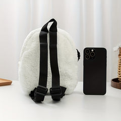 Panda Shape Plush Backpack for Kids Small Schoolbag