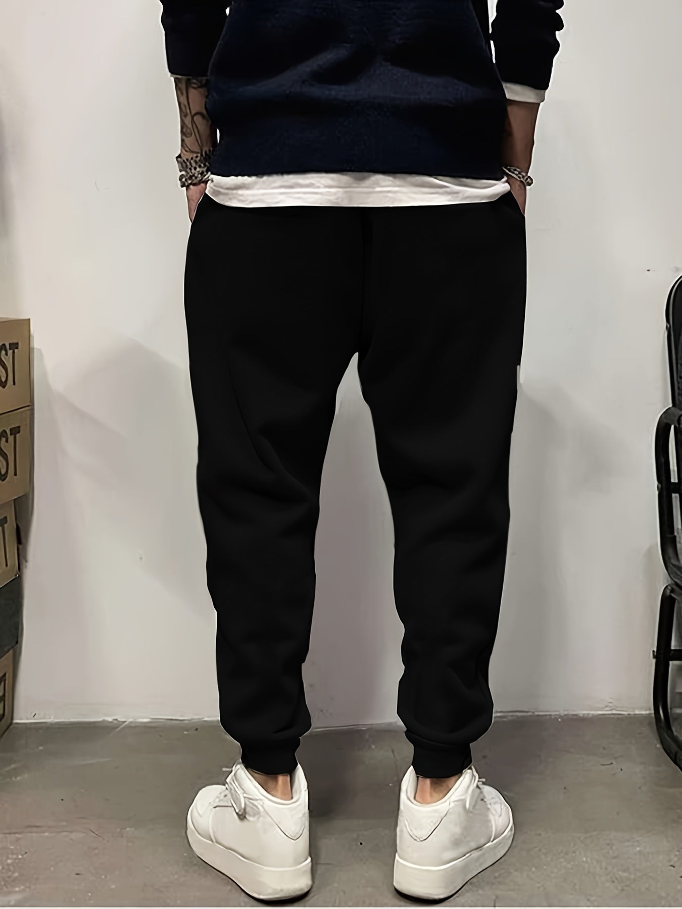 Stylish Letter Print Men's Sweatpants with Drawstring Jogger Pants