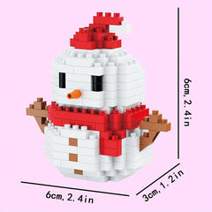 Christmas Building Blocks Toy Set with Santa, Elf, Snowmen & More