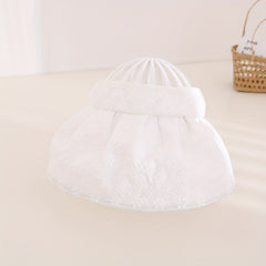Kids Breathable Embroidered Wide Brim Hat