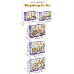 Kids DIY Flower Arrangement Building Blocks Set Creative Garden Construction Toy