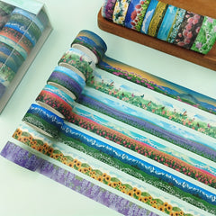 14 Rolls Floral Theme Washi Tape Collection Creative Craft Accessories