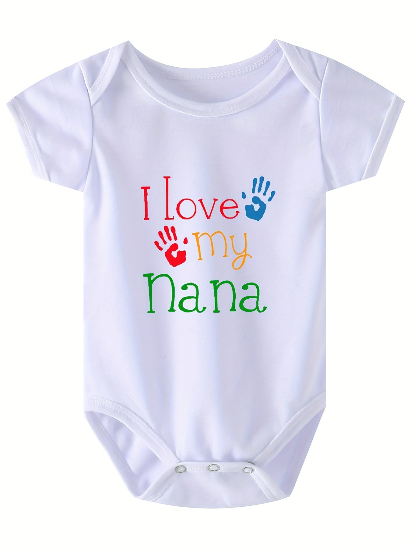 Baby Girls And Boys Casual I Love My Nana Short Sleeve Round Neck Onesie