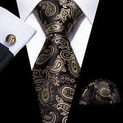 Barry Wang Paisley Jacquard Tie Set