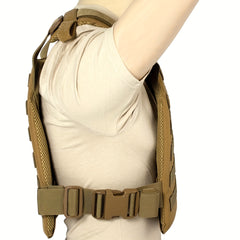 Adjustable Combat Vest with US Flag Patch