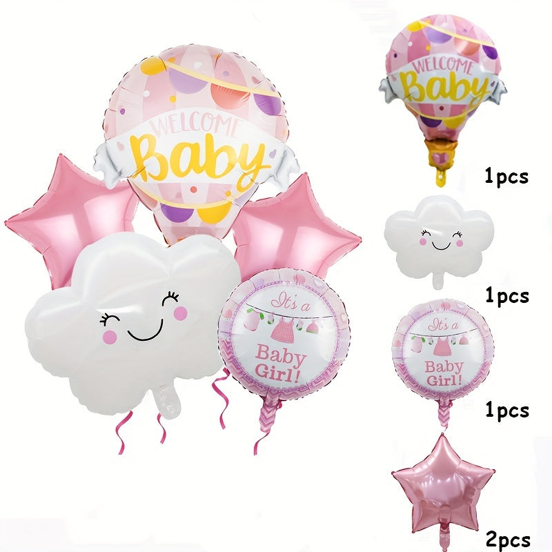 5pcs Baby Birthday Balloon Sets for Year Arrangement Party