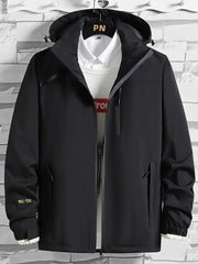Men's Casual Hooded Lightweight Windbreaker Jacket Coat for Spring