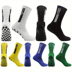 Non Slip Football Socks With Grip Pads - Breathable Outdoor Sports Socks