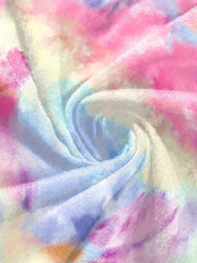 Tie Dye Heart Graphic Short Sleeve T-Shirt for Girls Summer Sports