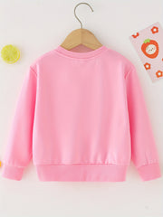 Girls Purple Dinosaur Print Sweatshirt Top for Casual Outfit