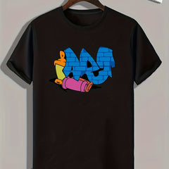 Cartoon Print Men's Graphic T shirt Casual Comfy Tees For Summer