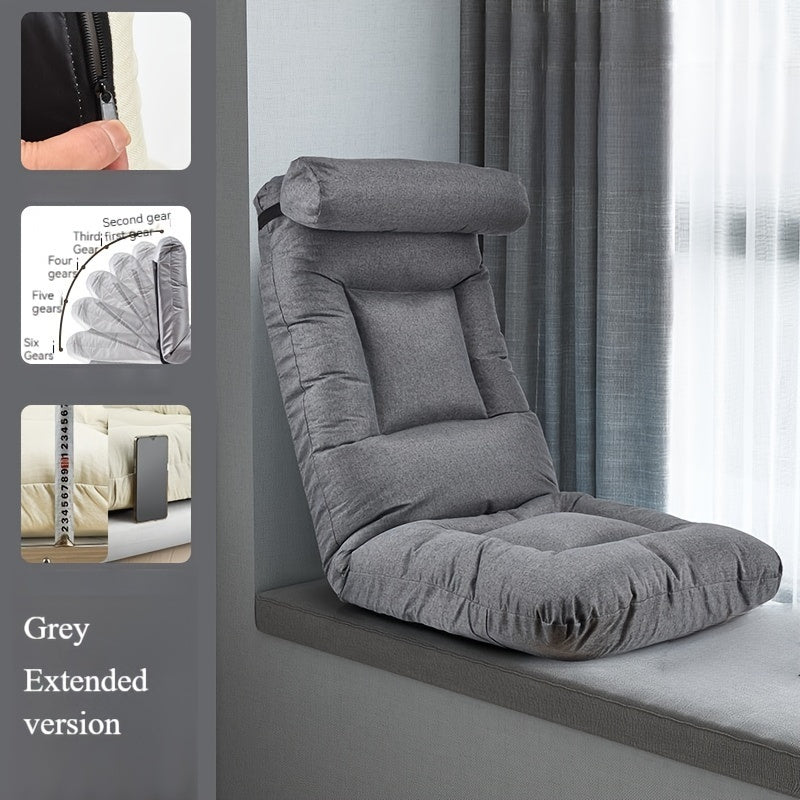 Foldable Lazy Sofa Chair Backrest Lounge Chair for Home Outdoor Travel Camping
