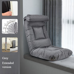 Foldable Lazy Sofa Chair Backrest Lounge Chair for Home Outdoor Travel Camping