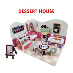 3D Puzzle Dessert House DIY Toy Holiday Gift