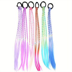 Colorful Wig Braids Ponytail Hair Extension Hair Tie Hair Bands