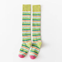Striped Calf Socks College Style Knee High Socks Women's Stockings