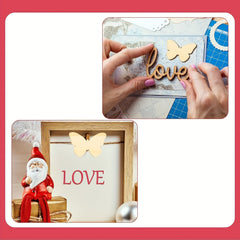20pcs Wooden Butterfly Craft Blanks Natural Hollow Out Shape Wooden Butterfly