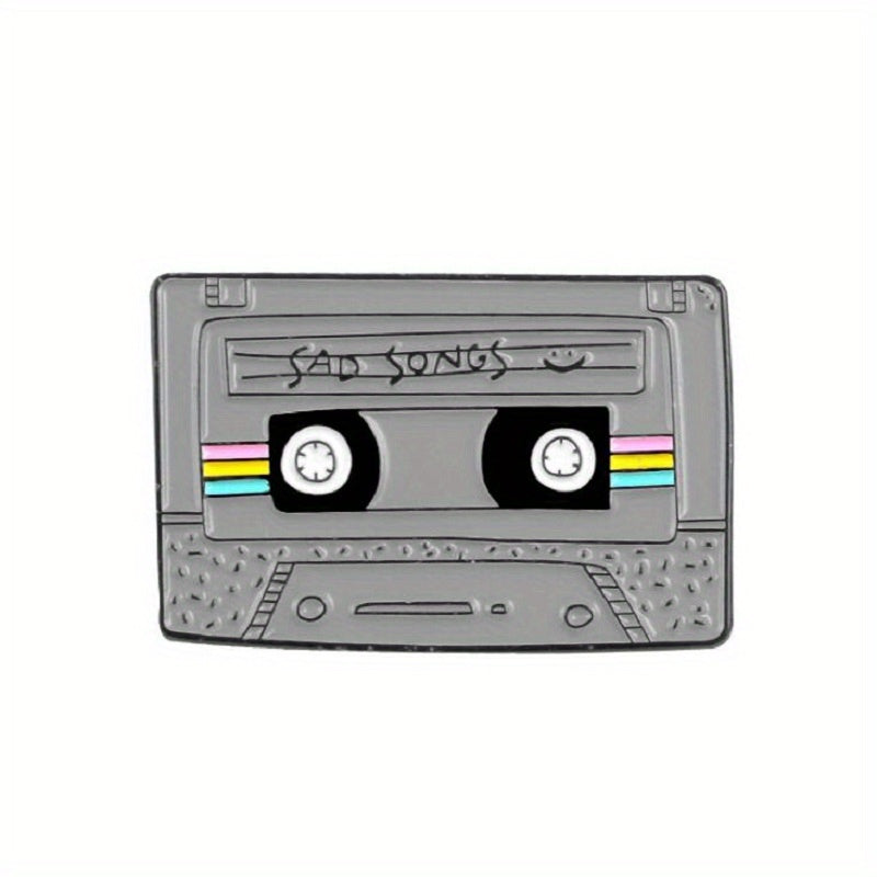 Girl's Cartoon Cassette Badge Denim Bag Accessory