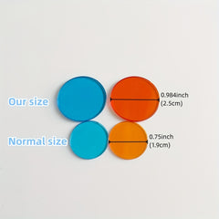 50-300pcs Transparent Discs Game Tokens 10 Colors Plastic Math Learning Counters