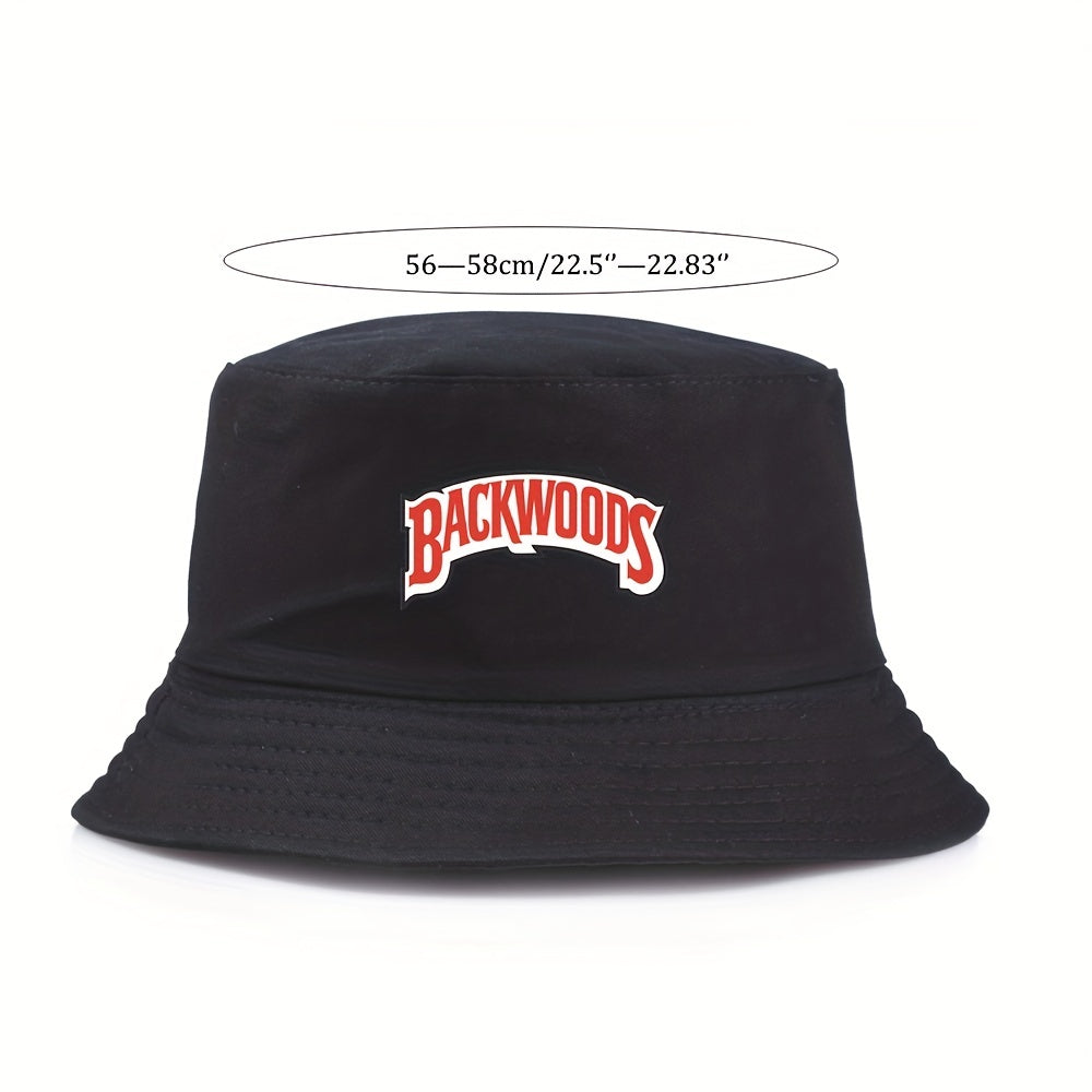 Letter Print Unisex Bucket Hat Hip hop Reversible Travel Beach Sun Hat