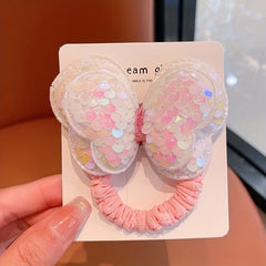 6pcs Sequin Butterfly Hair Ties Set for Girls