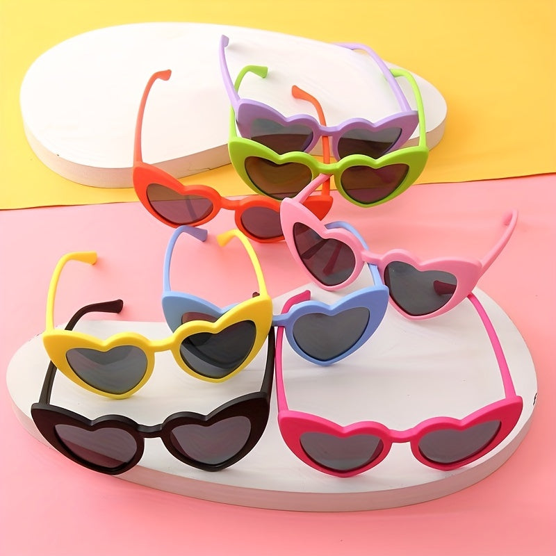 Kids Heart Frame Sunscreen Sunglasses for Holiday Party