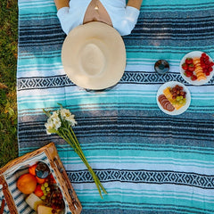 Mexican Woven Blanket for Outdoor Activities - Beach, Picnic, Yoga, Camping