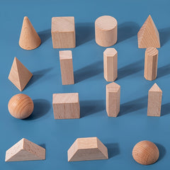 3D Geometry Building Blocks Shape Wooden Toy
