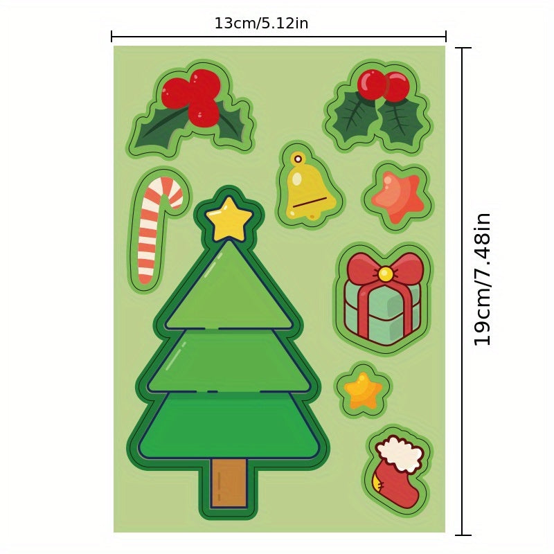 4pcs Christmas Stickers Santa Claus Stickers DIY Stickers Children's Toy