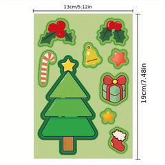 4pcs Christmas Stickers Santa Claus Stickers DIY Stickers Children's Toy