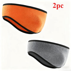 2pcs Heavy Duty Polar Fleece Earmuffs for Men & Women Winter Ear Warmers