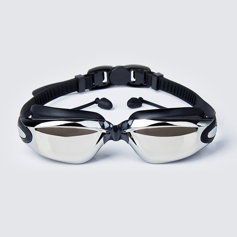 Adult Myopia Swimming Goggles Earplug Professional Pool Glasses Anti Fog Men Wom