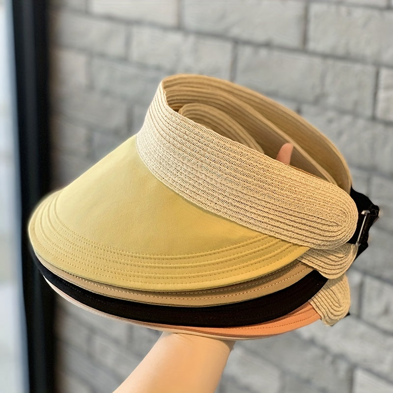 UV Protection Sun Visor Hat Wide Brim Lightweight Beach Hat