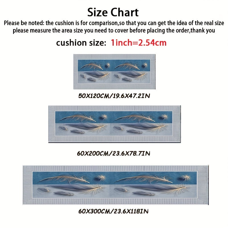Modern Extra Long Hallway Rug Soft Scandinavian Art Non Slip Machine Washable